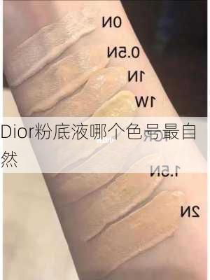 Dior粉底液哪个色号最自然