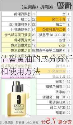 倩碧黄油的成分分析和使用方法