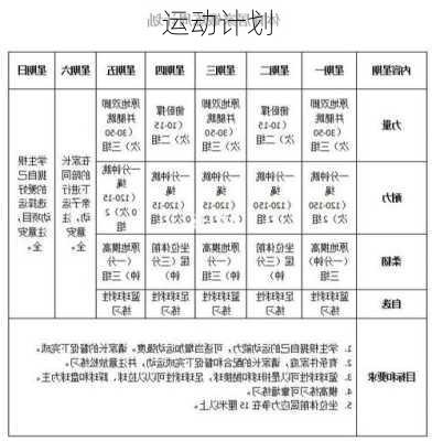 运动计划