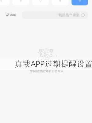 真我APP过期提醒设置