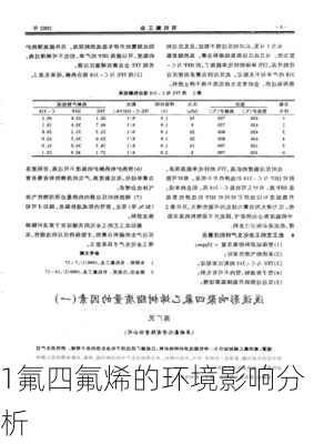 1氟四氟烯的环境影响分析