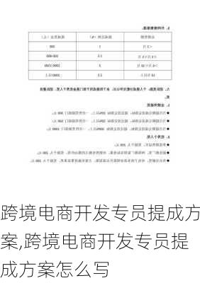 跨境电商开发专员提成方案,跨境电商开发专员提成方案怎么写