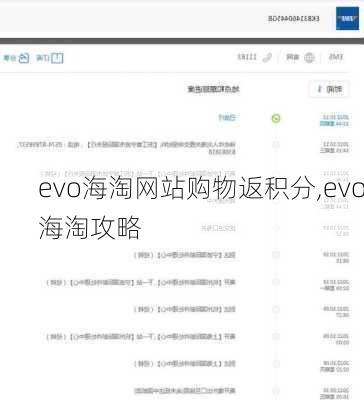 evo海淘网站购物返积分,evo海淘攻略