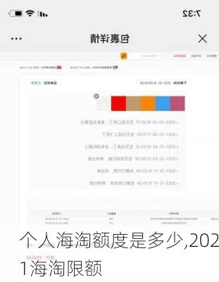 个人海淘额度是多少,2021海淘限额