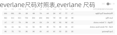 everlane尺码对照表,everlane 尺码