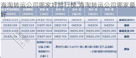 海淘转运公司哪家好排行榜,海淘转运公司哪家最好