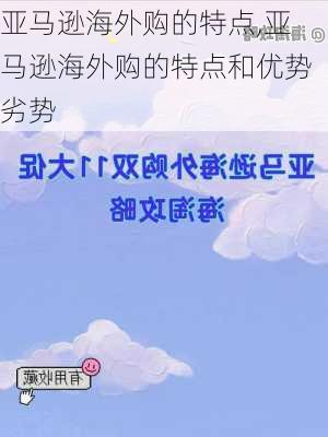 亚马逊海外购的特点,亚马逊海外购的特点和优势劣势