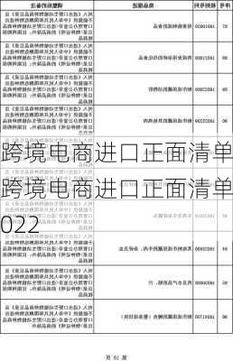 跨境电商进口正面清单,跨境电商进口正面清单2022