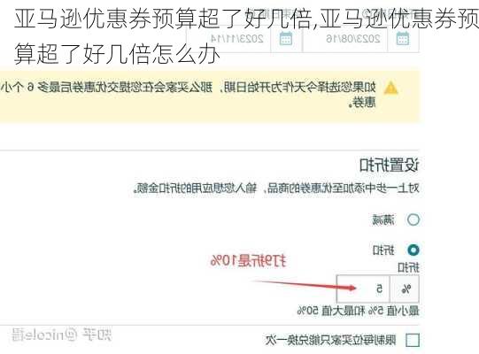 亚马逊优惠券预算超了好几倍,亚马逊优惠券预算超了好几倍怎么办