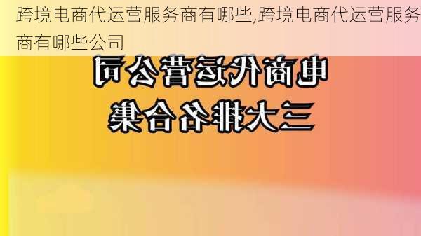 跨境电商代运营服务商有哪些,跨境电商代运营服务商有哪些公司