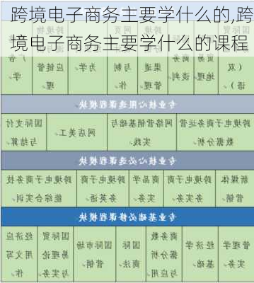 跨境电子商务主要学什么的,跨境电子商务主要学什么的课程