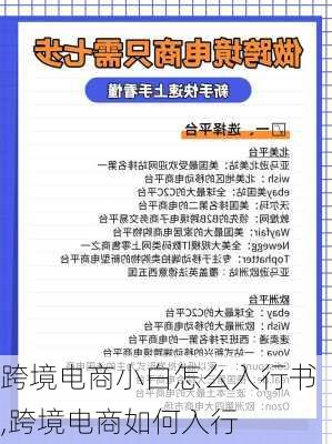 跨境电商小白怎么入行书,跨境电商如何入行