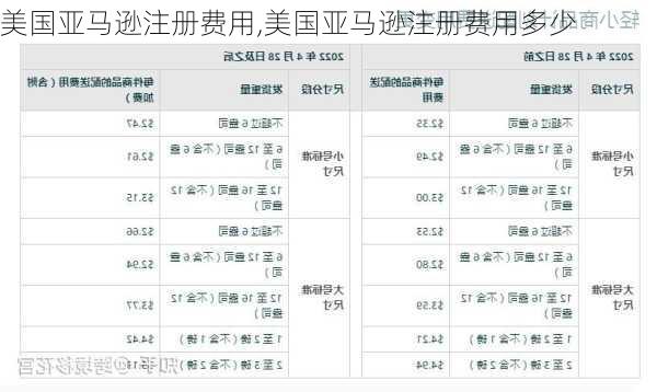 美国亚马逊注册费用,美国亚马逊注册费用多少