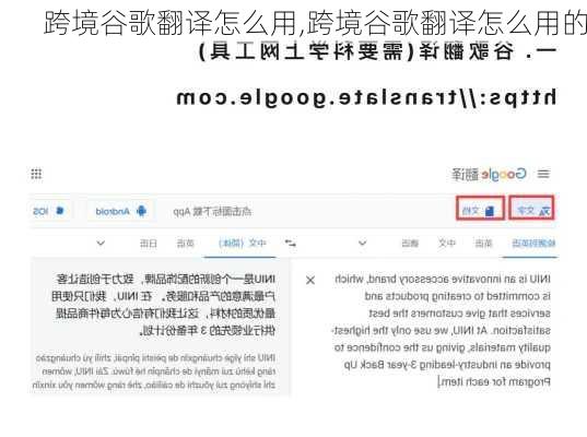跨境谷歌翻译怎么用,跨境谷歌翻译怎么用的