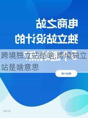 跨境独立站是啥,跨境独立站是啥意思