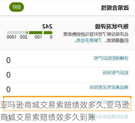 亚马逊商城交易索赔绩效多久,亚马逊商城交易索赔绩效多久到账