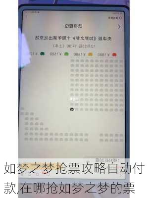 如梦之梦抢票攻略自动付款,在哪抢如梦之梦的票