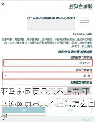 亚马逊网页显示不正常,亚马逊网页显示不正常怎么回事