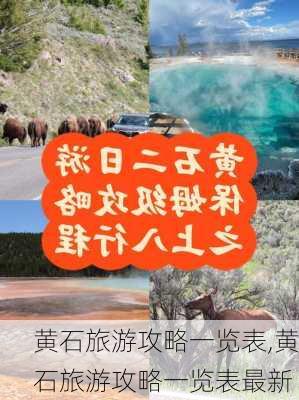 黄石旅游攻略一览表,黄石旅游攻略一览表最新