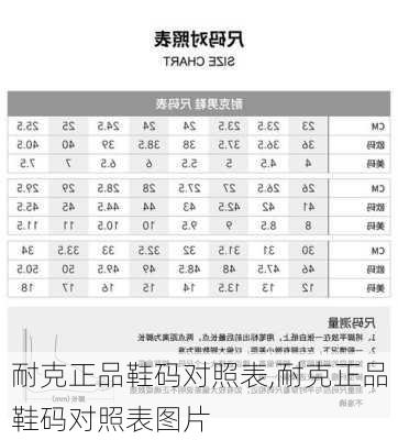 耐克正品鞋码对照表,耐克正品鞋码对照表图片