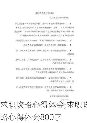 求职攻略心得体会,求职攻略心得体会800字