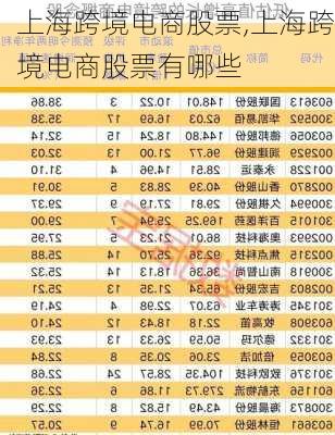 上海跨境电商股票,上海跨境电商股票有哪些