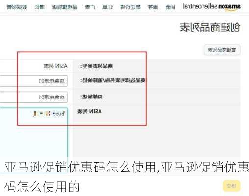 亚马逊促销优惠码怎么使用,亚马逊促销优惠码怎么使用的