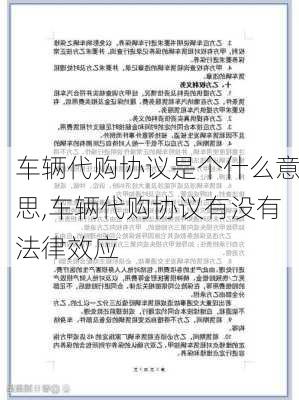 车辆代购协议是个什么意思,车辆代购协议有没有法律效应